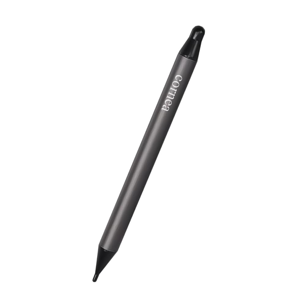 Cornea Stylus Pen for Interactive Panel Display All Touchscreen Devices | Fine Point Disc Tip Lightweight Metal Body with Magnetic Cover Pack of 2