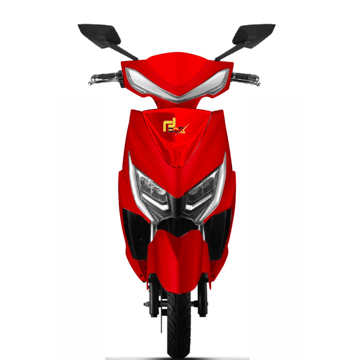 EOX E2 Low Speed Electric Scooter Non RTO with 60-80Km Range, Red Portable Lithium Battery & Charger