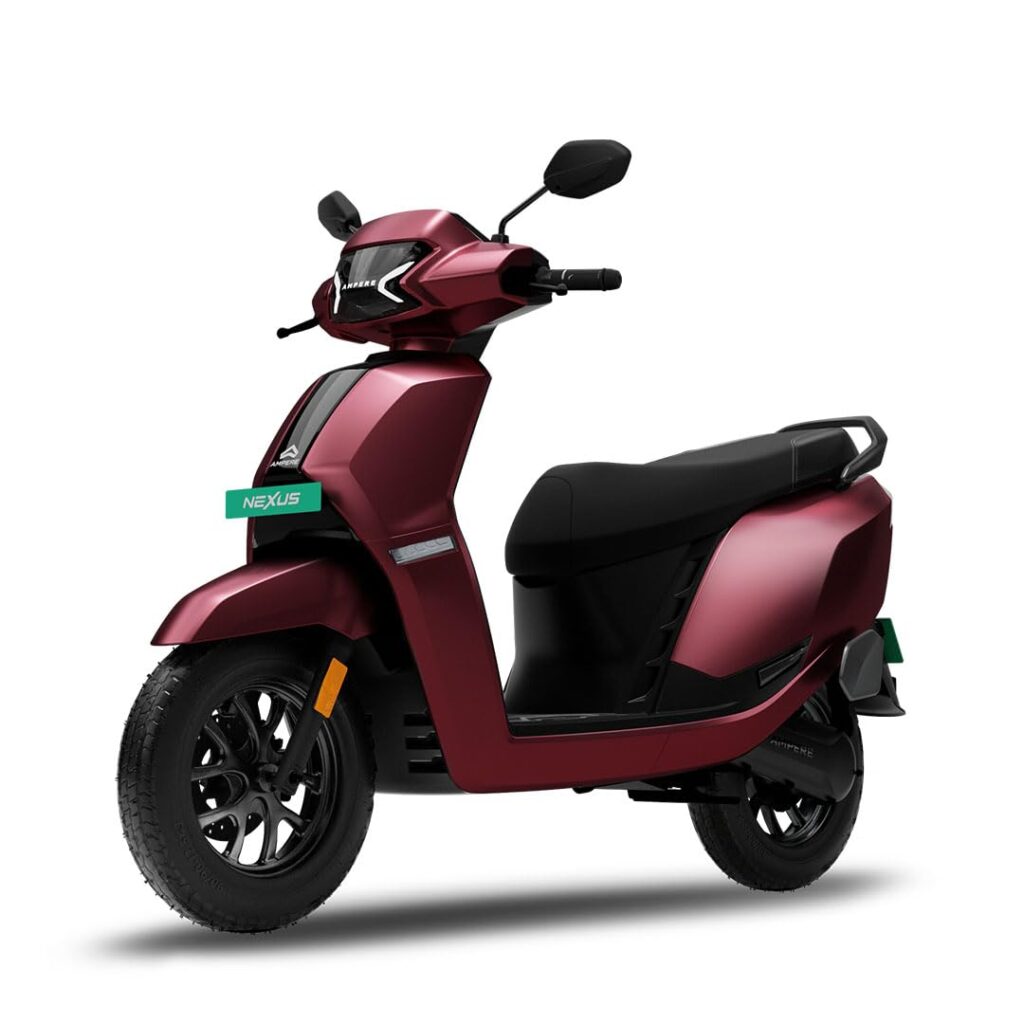 Ampere Powered by Greaves Electric Mobility Nexus ST High Performance Family Electric Scooter with Portable Charger Ex-Showroom (INDIAN RED)