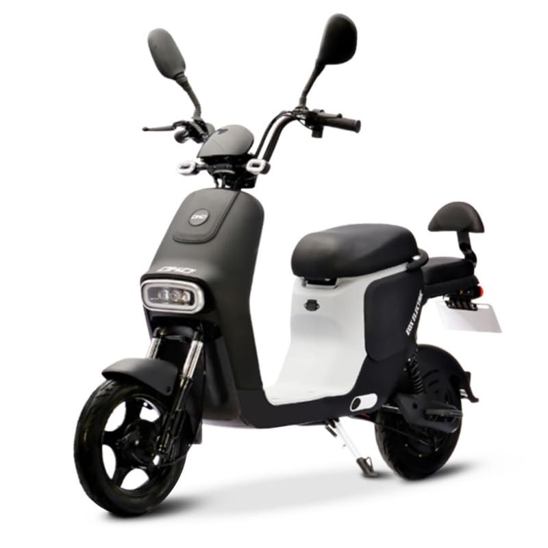 EOX OKO Electric Scooter for Adults | 48V Portable Lithium Battery | 50-60 Km Range | Lightweight Non-RTO E-Scooter – Black & Grey