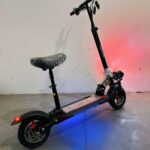 Electric Scooter 48V, High Performance Adult E-Scooter with LED Lights, Adjustable Seat, and Dual Suspension