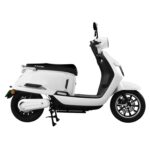 91Electric VX2 Low-Speed Electric Scooter with 60V 40Ah Lithium Ion Battery & Charger | Powerful BLDC Motor | 70-80km Range, LED Display & Tubeless Tires | Non RTO, No License, Remote Key | White