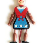 Crafts India® Handcrafted Wooden Multicolor Wooden Joker Toy Or Pulling Joker Puppet Toy for Fun Play Home, Decor Wall Hanging Handicraft Item - 18cms