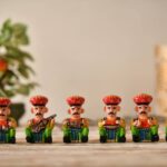 Fashion Bizz Rajasthani Musician Bawla Set Puppets Idol Ethnic Home Decor Handicrafts Items Piece in Wood (Set of 6), Multicolor