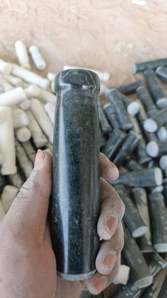 Rajasthan Art Marble Pestle for Mortar Sets/Kharal/Khalbatta/Imam Dasta/Ohkli Musal/Idi Kallu/Khal Musal/Spice Grinder/okhli Masher/Spice Masher for Home (5.5 inch Green only Pestle)