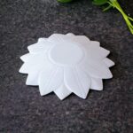 Rajasthan Art Marble urli | Hand Carved Household Multi- Utility Flower Shape Bowl | haldi Mehndi Decoration | Fruit Bowl | Haldi Pithi Ceremony - 6 inch