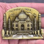 Regular Metal Fridge Magnet, Taj Mahal India 3D Metal Magnet for Fridge, Study Table, Office Desk, Premium Gift, Best Home Dcor Item for Travel Enthusiasts, Handmade Crafted Magnet-TM1