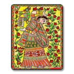 SAF Wood Paintings Madhubani Traditional Black Frame Painting For Wall Decoration,Home And Office Ol-Sanfk33251
