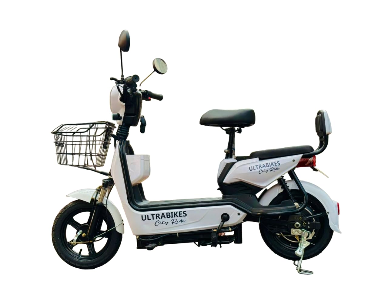 Ultrabikes Adult Cityride Moped | 13Ah Lithium Ion Battery | 550 Watt Motor | 40 Kmph Top Speed | 45 Km in Single Charge,White