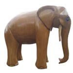 Wooden Elephant Statue Handicraft Wooden Statue
