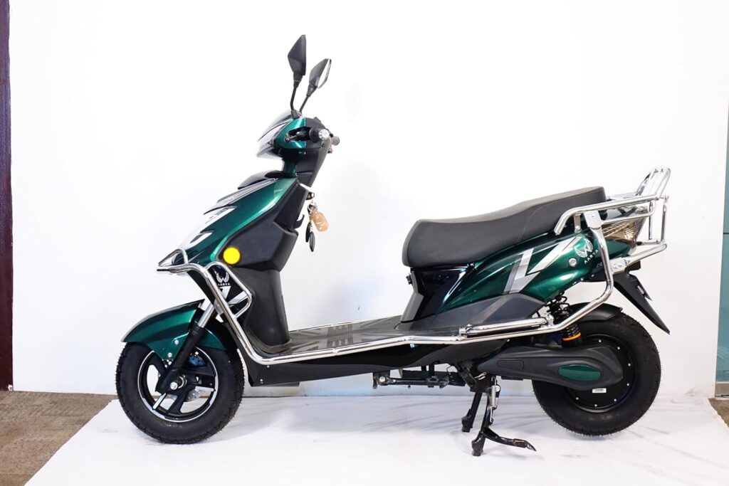 Zeal Plus Adult Electric Scooter with 25Ah Lithium Ion Battery | 2 Year Warranty On Battery | 60 Km Range On Single Charge | 3 Speed Modes | USB Charging Facility (Green)