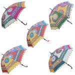 ea Sun Protection Rajasthani Umbrella Handicraft Walking Stick - 5 Pieces