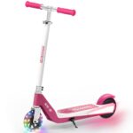 iScooter IK3/IK3Pro Electric Scooter for Kids Aged 6-12,10MPH Top Speed, 3 Heights (IK3Pro), Magnetic Charging,Colorful Lights,LED Display,150W (IK1S-3 Heights& 6/9MPH, Red)