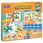 Imagimake DIY Madhubani Art Kit | Make 12 Paintings | Madhubani Painting & Colouring Kit Using Water Brush Pen & Stamps | Art & Craft Kit for Kids & Adults | Gift for Girls Age 8,9,10,11,12