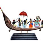 MAULI Handicraft Kathakali Ship Metal Wall Decor/Wall Sculpture/Wall Hanging for Home Decoration Perfect for Living Room/Bedroom/Drawing Room/Hotel/Restaurant (Size 25X12 Inch) (Table TOP)