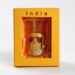 Metal Taj Mahal India Souvenir Shot Glass With Gift Box, Fine Indian Handicrafts (Set Of 1 (Gold Color)) - 50 Ml
