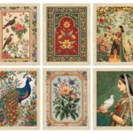 ArtX Paper Indian Art Madhubani Paintings With Frame For Living Room, Bedroom, Office, Painting for Wall Decoration, 10x13 inch, Set of 6