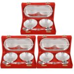 German Silver Bowl, Spoon And Tray Set (Silver)