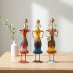 Handicrafts Paradise Musical Lady Dolls Set Handmade Decorative Gift Item showpiece for Homedecor, 12.25 inch, 3 Piece