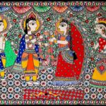 Tallenge - Ram and Sita Wedding - Ramayan Madhubani Painting - Indian Traditional Art - Small Poster(Paper,12 x 17 inches, Multicolour)
