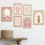 kotart Madhubani Art Paintings with Frame for Home Decoration - Traditional Framed Painting for Living Room Bedroom Office Decor - Painting for Wall Decoration - Pack of 6 (A)