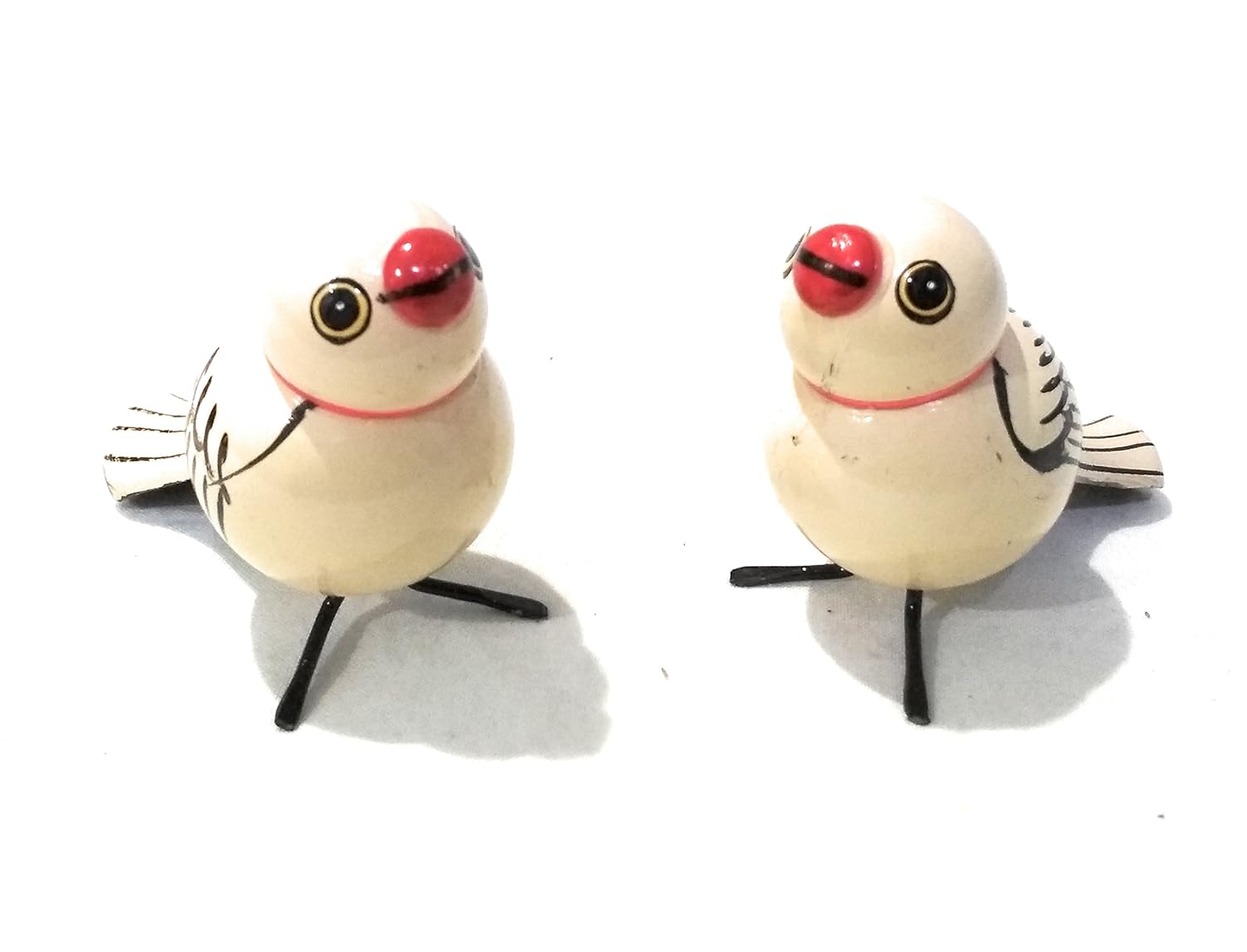 Crafts India Handcrafted channapatna Wooden Lovely Bird Pair Dolls/Toys-Show Piece (Assorted)