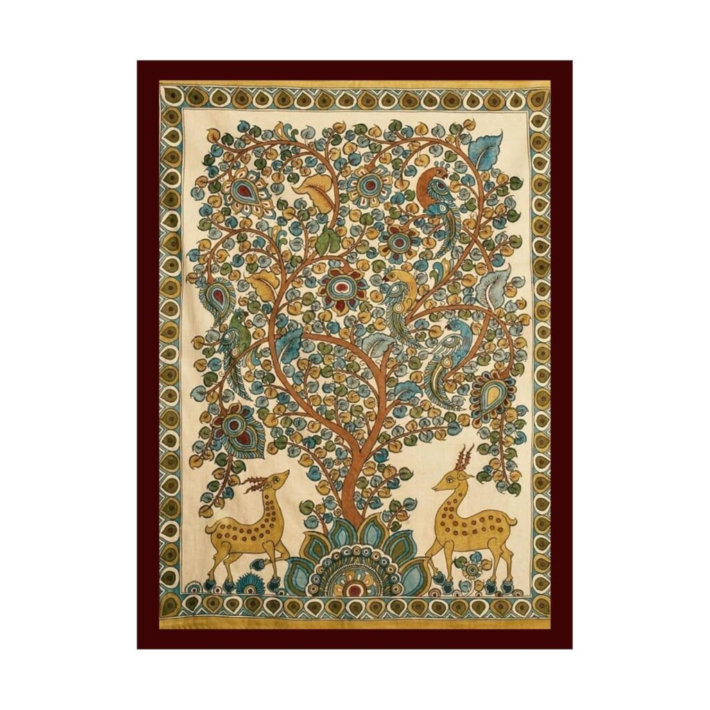 EasyGoods Traditional Madhubani Painting Wall Art for Home Decor | Handcrafted Mithila Art Painting for Living Room & Bedroom | Indian Folk Art Wall DecorPAI-MADHU-164