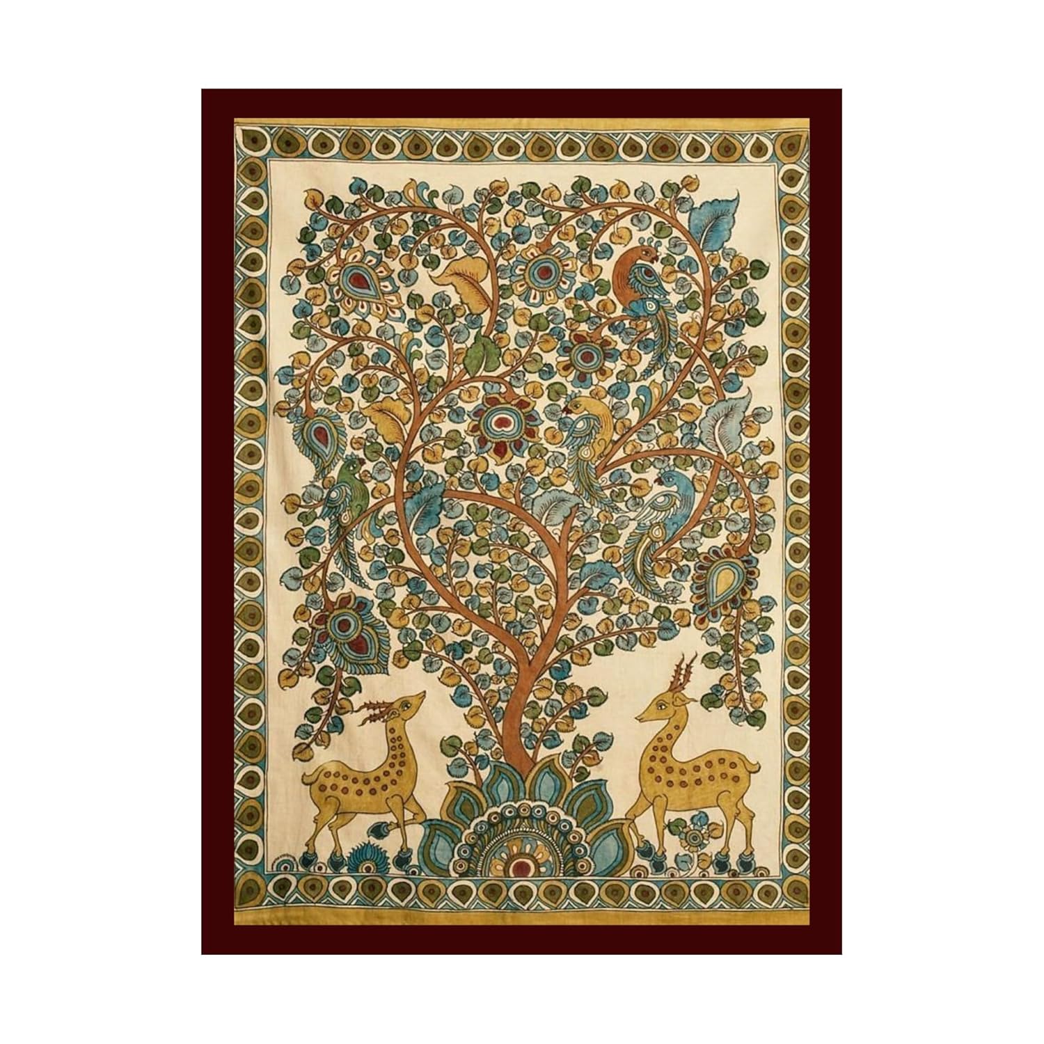 EasyGoods Traditional Madhubani Painting Wall Art for Home Decor | Handcrafted Mithila Art Painting for Living Room & Bedroom | Indian Folk Art Wall DecorPAI-MADHU-164