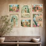Kotart Pichwai Art Painting for Wall Decoration Wall Poster With frames Traditional Indian Wall Art Madhubani Paintings for Living Room Framed Wall Painting for Home Room Bedroom Office Wall Décor Wall Paintings For Home Decoration Indian Wall Art Home Decor Frames set of 6 (Art 3)