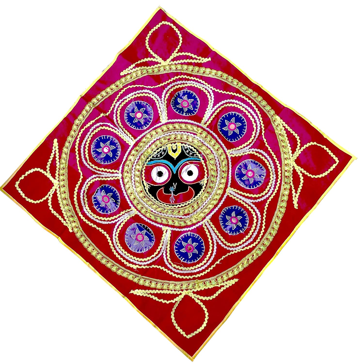 NEALEXKLUSIVE® Pipili Applique Village Handicraft Chandua For Wall Hanging 29 x 29 Inch
