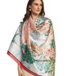 Ravaiyaa - Attitude is everything Women Silk Digital Print Large Square Scarf Breathable Lightweight Neckerchief Printed Headscarf 40" x 40" Inch