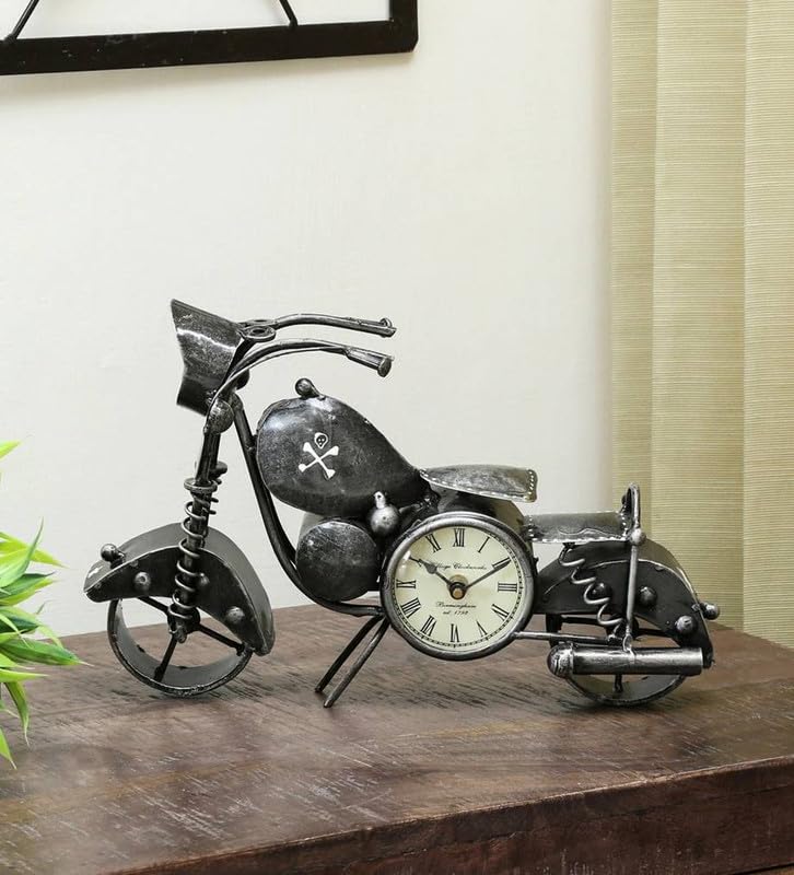 TIN TOWN Table Art (DEVID Bike 4” (B)) Decorative Table Decore/for Home Living Room/Bedroom/Hotels/Office/Café etc. Size (20 * 04 * 13 INCH - Multicolor)