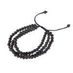 ADK Handicrafts Karungali Bracelet Ebony Wood Original Karungali Malai Bracelet for Men & Women, Black, Adjustable, 6MM (3 Layer)