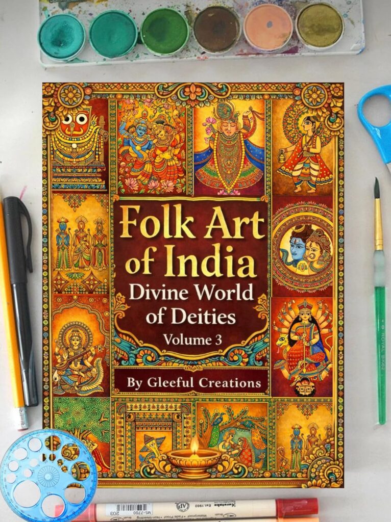 Folk Art of India: Divine World of Deities – Explore Sacred Traditions & Mythological Indian Folk Art Styles | premium paper in A4size | A Visual Guide to Regional & Cultural Art Forms (Volume 3)