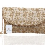 Kuber Industries Women's Handcrafted Embroidered Clutch Purse (CTKTC034514, Cream)