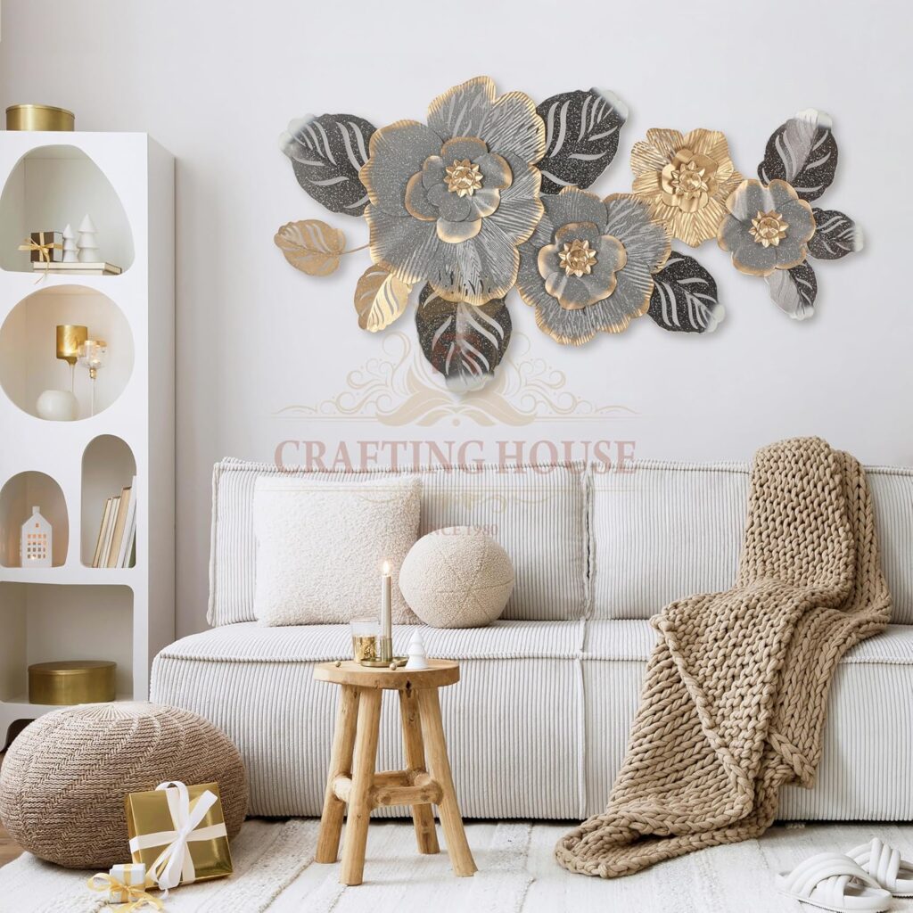 MR CRAFTING HOUSE Modern Metal Art Decor Iron Wall Hanging Home Decoration Perfect For Living Room/Hotel/Restaurant/Bedroom/Drawing Room (Color : Multi), 48 Inch