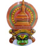 Multiwood Kathakali Face Kerala Art Handicraft Wall Hanging (12.4 x 7.6 Inch)