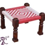 RAJ HANDICRAFT Sheesham Wood Hand Woven Sekhawati Piddha | Piddha Chair | Rajasthani Chair (Pack of 1)