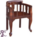 RAJ HANDICRAFT Solid Wood Arm Chair for Living Room | Platform Armchair for Outdoor & Balcony | Sheesham Wood, Walnut