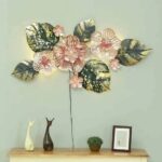 RHD PINK TORANDO DECOR Metal Abstract/Wall Sculptures/Wall Hanging/Wall Art Multicolor for Home Decoration/Living Room/Office/Cafe/Bedroom (46X2X18)