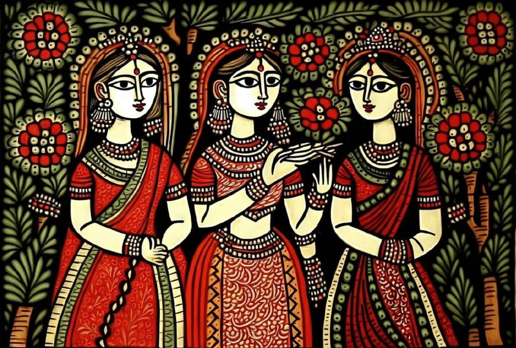 TULIP N TURTLE Madhubani Diy Acrylic Paint By Number Kit For Adults Kids Beginner Number Painting Kit Diy Canvas Painting By Number,Multi-Coloured
