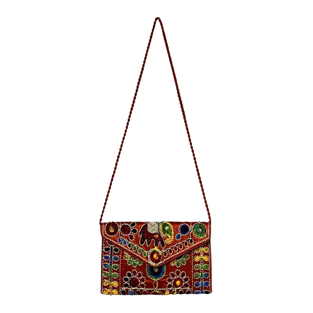 Women's Jaipuri Damru Embroidery Small Sling Bag