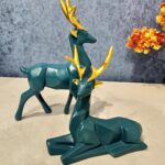 zart Deer Home Decor showpiece (Dark Green)