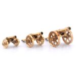Little India Original Brass Handicraft Canon Gift Set for Home Décor (151, 3-Pieces, Brown) Item Name (aka Title)
