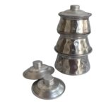 Sri Sisters Aluminium Miniature Pot Set with Lids – Handi Style Kitchen Toy for Kids & Home Decor – Set of 3 (Small, Medium & Large)