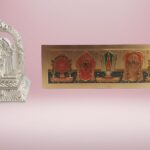 Sri Sisters Perumal Balaji Idol with Shanku Chakra Namam Magnet Combo Set | Sri Venkateswara Tirupati Balaji Silver Finish Idol for Home Pooja, Fridge & Office Decor