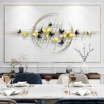 ULTRA SHINE HOME DECOR Stylish Metal Art Butterfly Wall Hanging Sculptures for Modern Home Decoration, Bedroom, Living Room, Hotel & Restaurant (50 x 24 Inch)