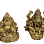 Brass kuber & Lakshmi Idol Set | Laxmi kuber (Small) Murti for Diwali Pooja, Home Temple & Auspicious Decor