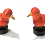 Crafts India Handcrafted channapatna Wooden Spring Birds Dolls/Toys - Assorted and Multicolored