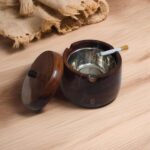 India Handmade Wooden Round Bowl Shaped Home and Office Ashtray for Cigar and Cigarettes Elevate your smoking experience with this Handicraft wooden ashtray bowl designed,1pc
